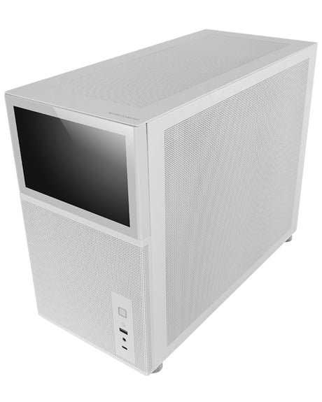 Boitier Mini Tour Micro ATX Mars Gaming MC-LCD avec panneau vitré (Blanc)