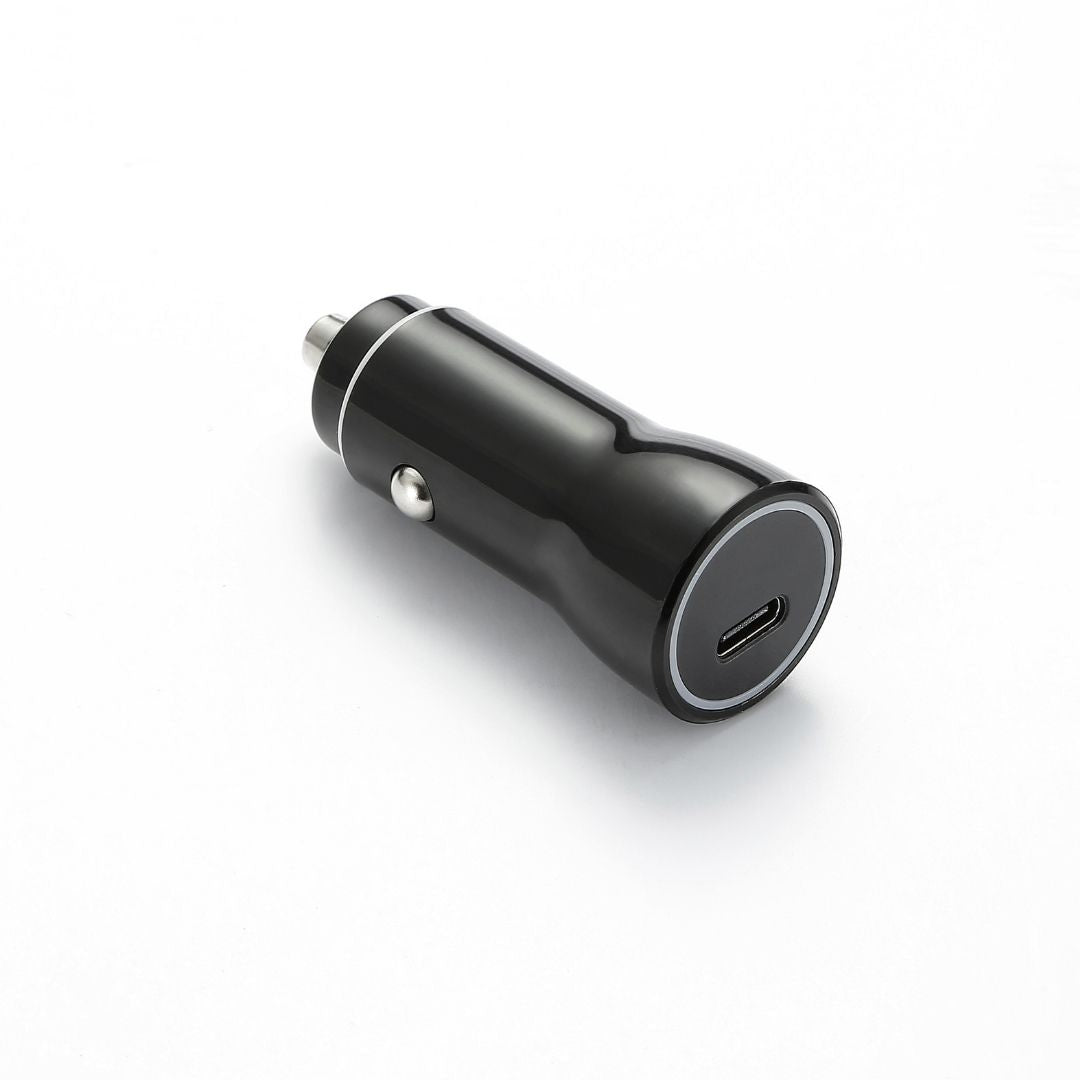 WE Chargeur allume-cigare 1 port USB-C - 20W/3A - avec c ble USB-C/USB-C torsadé