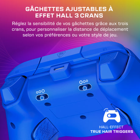 Manette de jeu - Xbox Series X|S, Xbox One et PC - Afterglow Wave - RGB - Filaire - Bleu - TURTLE BEACH