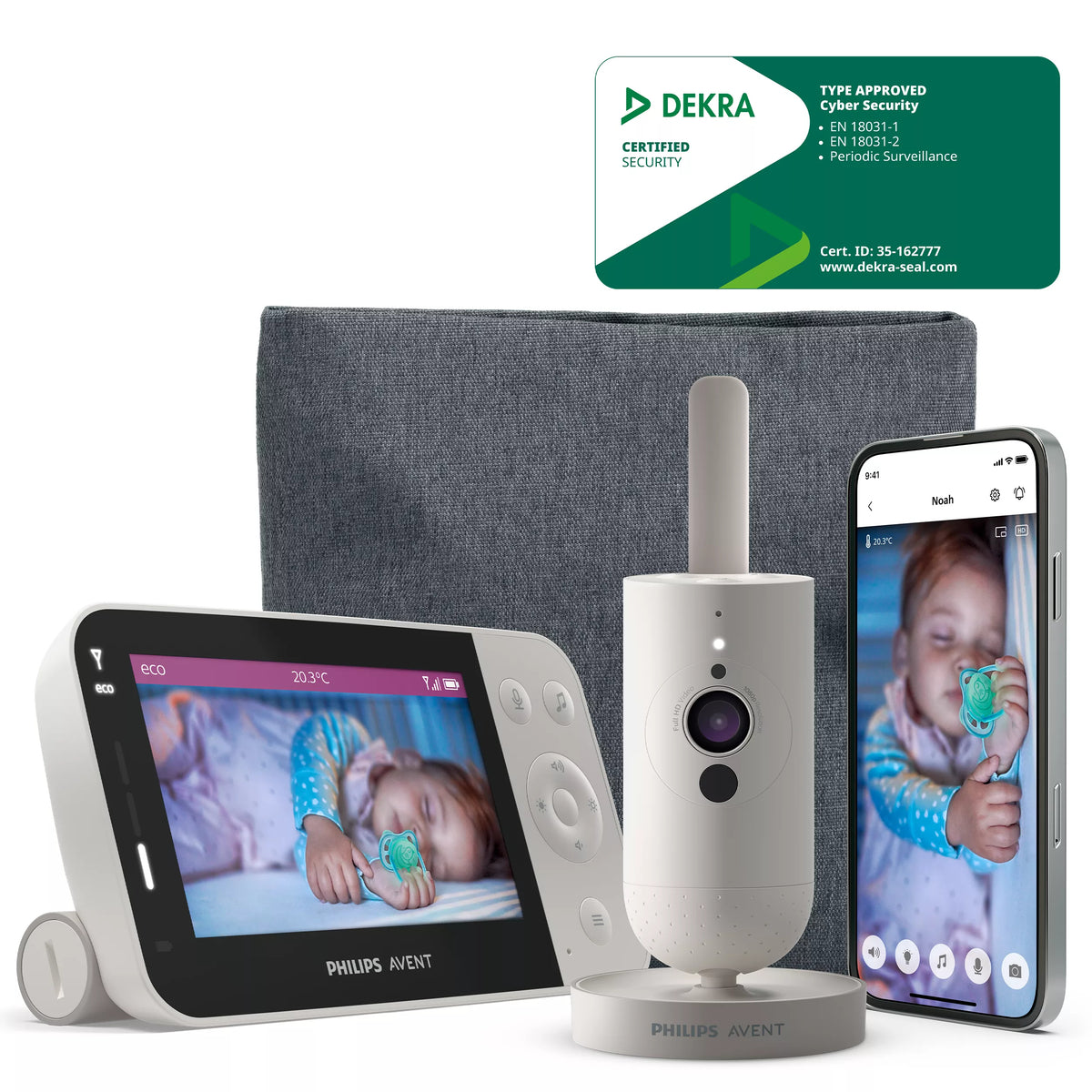 Vidéo moniteur connecté - PHILIPS AVENT - SCD953/26 - Silkwhite