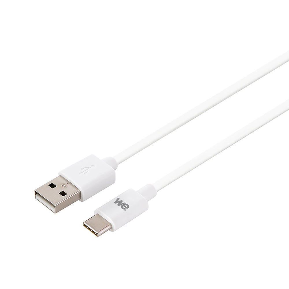 C ble USB-C m le/USB A m le plat 1 m - USB 3.1 gen 2 - blanc ne s'emm le pas