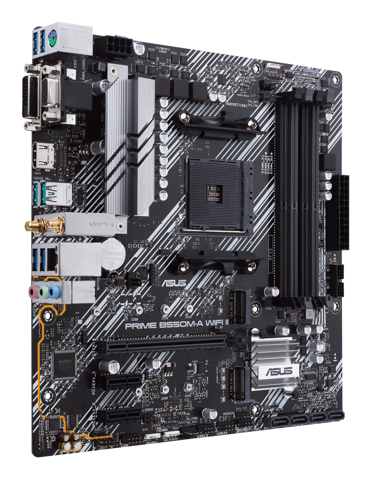 Carte mere - ASUS - PRIME B550M-A WIFI II - AMD B550 - Emplacement AM4 micro ATX