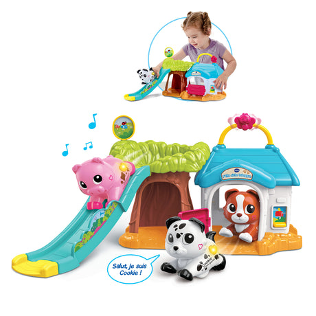 VTECH - TUT TUT ANIMO BISOUS - PTITE NICHE TOBOGGAN (+ COOKIE CHIEN GENTIL) - Multicolore