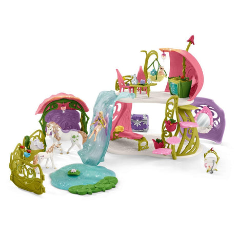 Maison-fleur pailletée avec licornes, lac et écurie - Schleich - 42445 - Multicolore - Rose - Fille