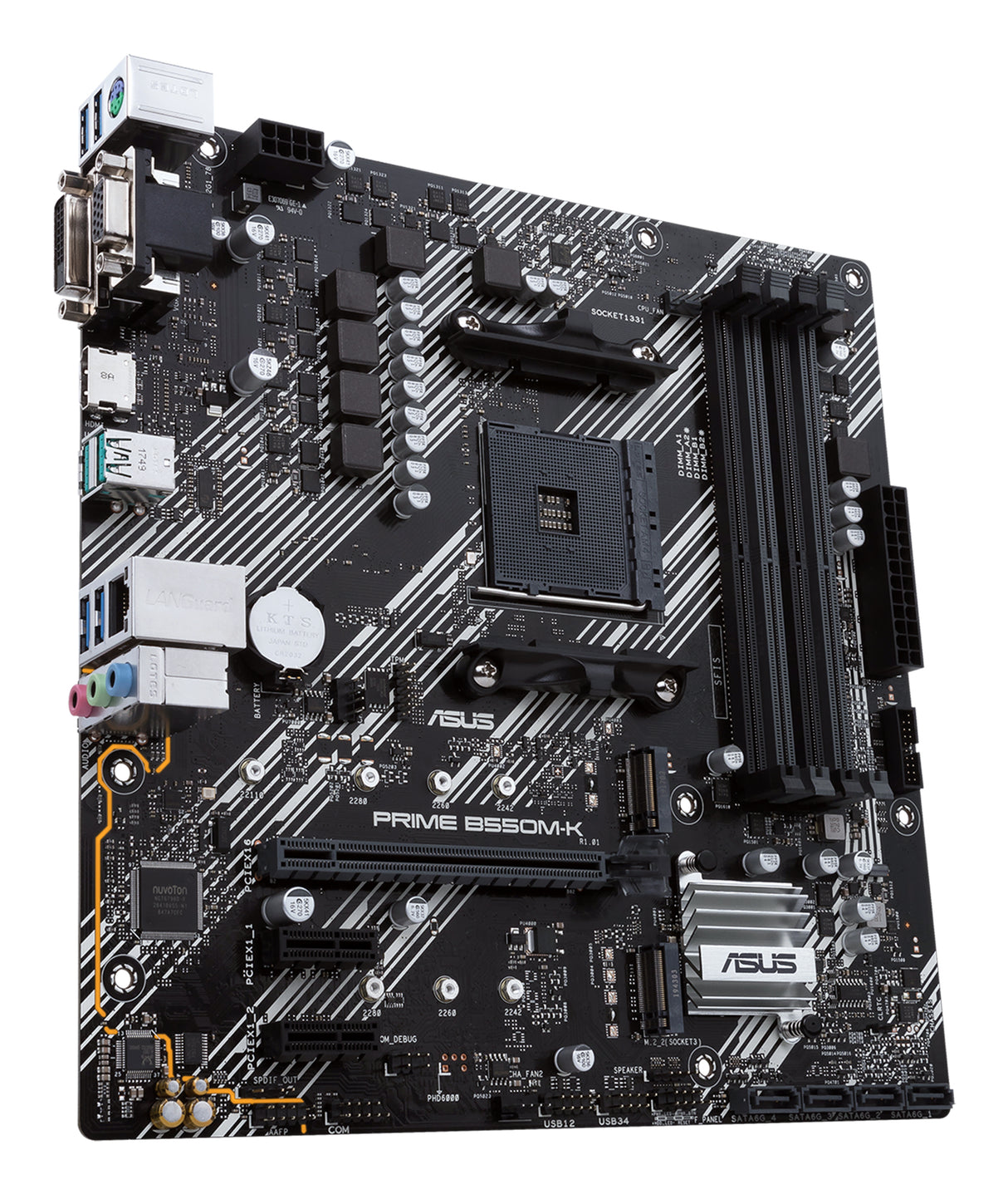 Carte mere - ASUS - PRIME B550M-K - AMD B550 - Emplacement AM4 micro ATX