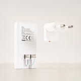 Chargeur de voyage Tooq GaN 1x USB-C + 1x USB-A  65W ( blanc)