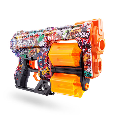 Lanceur de fléchettes - ZURU - X-SHOT Dread - Canons rotatifs doubles - 7 designs - Portée 27 m