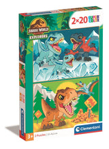 Clementoni jigsaw puzzle super color jurassic world, 2x20st.