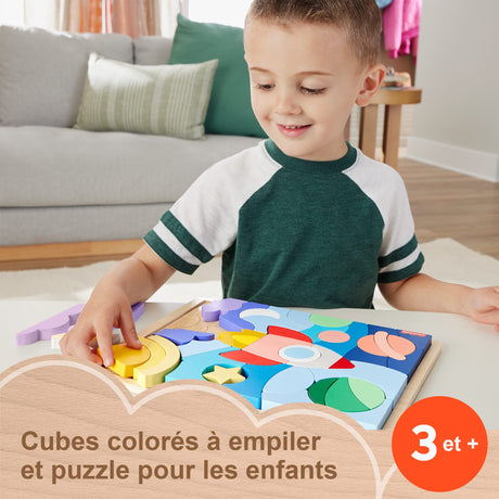 FISHER-PRICE Puzzle en Bois L'Espace-Puzzle 42 pieces pour les petits - Fisher-Price - HXY42
