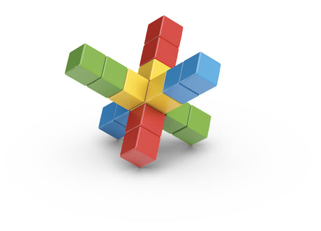 Blocs magnétiques - GEOMAG - Set créatif - 16 pieces - Éducatif - Plastique recyclé - Des 12 mois