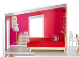 Rainbow High Townhouse - Maison en bois 3 étages et 6 pieces - Ascenseur fontionnel et meubles mobiles