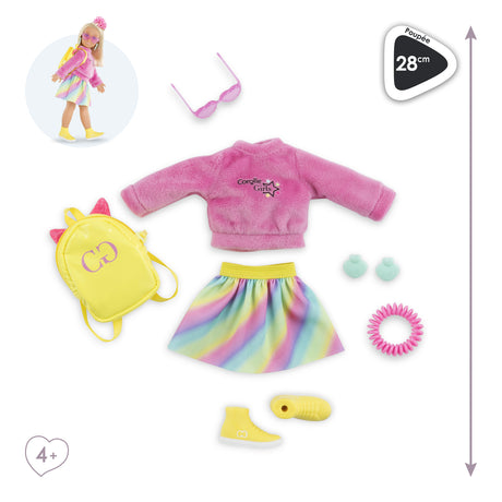 Accessoires poupée - COROLLE - Dressing fluo - Pour poupée mannequin 28 cm - 7 accessoires - Des 4 ans