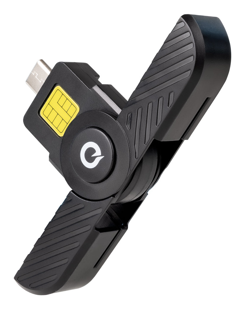 Lecteur de Cartes à puce TooQ TQR-3011B USB-C 2.0 (Noir)
