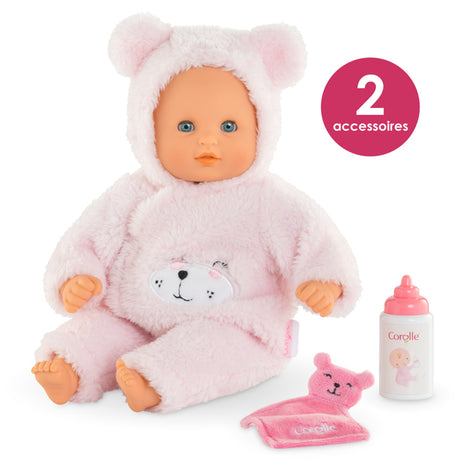 Mon Premier Poupon COROLLE - Bébé Calin Ourson d'Amour - 30 cm - 2 accessoires - senteur de vanille - des 18 mois