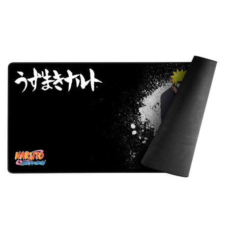 Tapis de souris gaming - KONIX - Naruto Shippuden - XXL 90 x 46 cm - Base antidérapante en caoutchouc - Noir