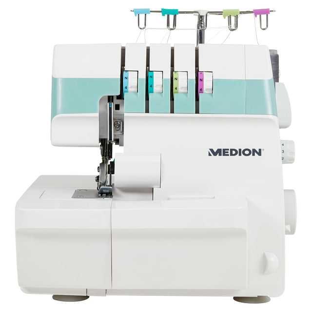 Surjeteuse - MEDION - SO 90 - 91W - Type d'aiguille 11, 14, 16 - 1200 tr/min - LED - Rose