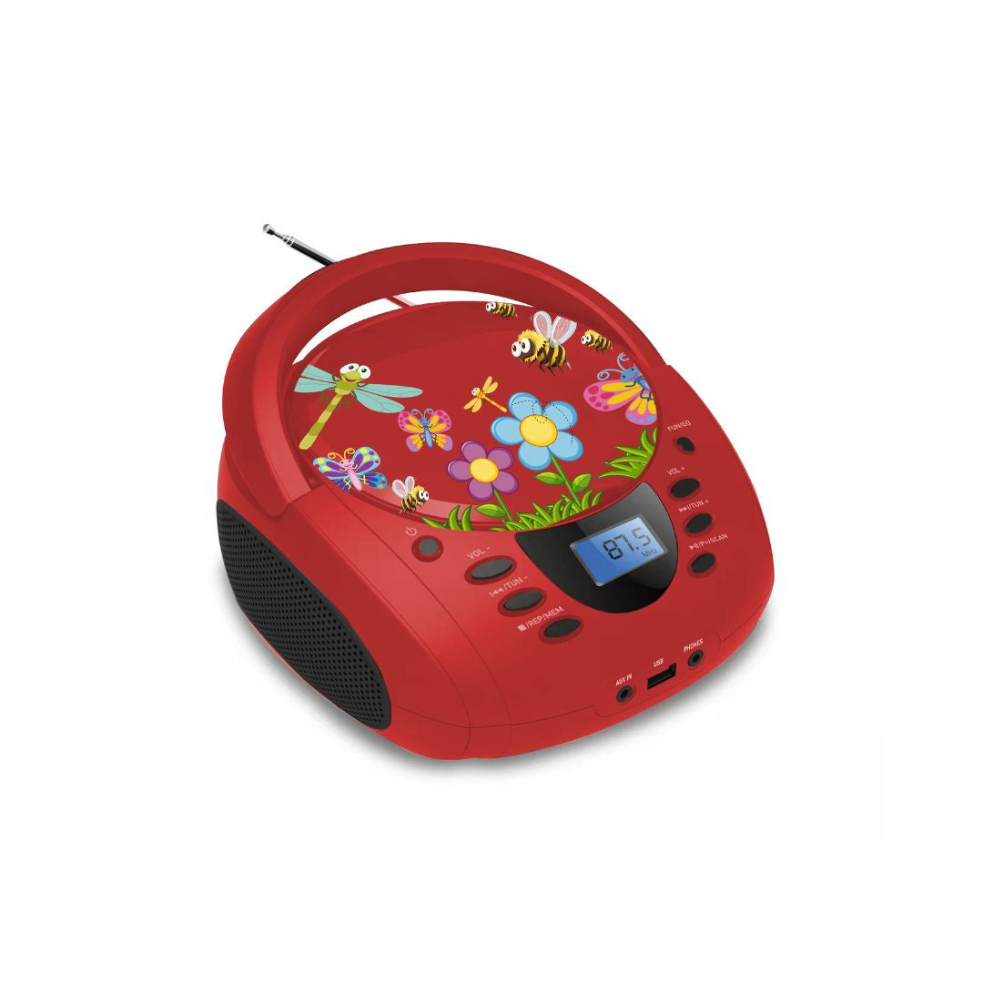 Lecteur - Radio CD - USB WeKids: FM, Lecteur CD/CD-R/CD-RW/MP3, RMS2*2W, entrée