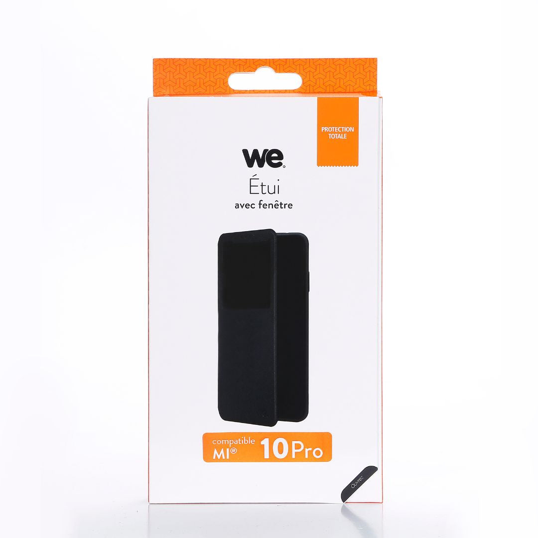 WE Etui folio CLASSIQUE XIAOMI MI 10 PRO Noir - Avec fen tre
