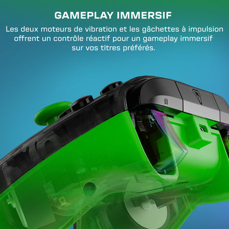 Manette de jeu - Xbox Series X|S, Xbox One et PC - Rematch Core - RGB - Filaire - Camouflage Noir / Vert - TURTLE BEACH