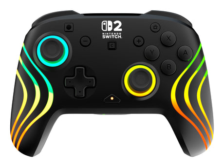 Manette de jeu - Nintendo Switch 2 - Afterglow Wave - RGB - Sans fil - Noir - Turtle Beach