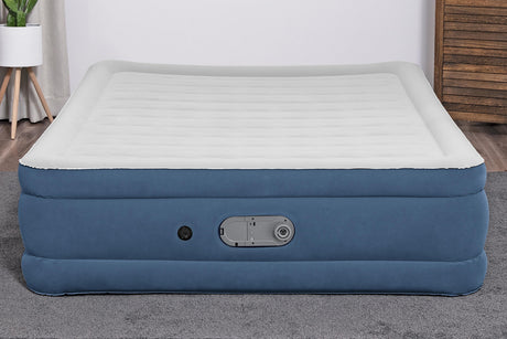 Matelas gonflable - BESTWAY - 67624 - 203x152x46 cm - Bleu/Blanc - Camping