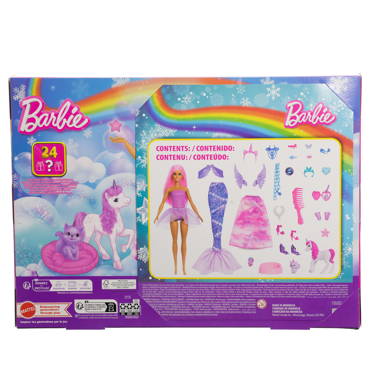 Barbie - Calendrier de l'Avent - Avec poupée mode et 24 surprises - Barbie - JFL66