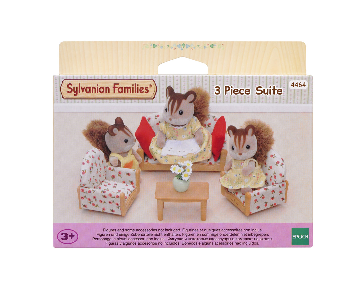 Le canapé, 2 fauteuils et table basse - Sylvanian Families - 4464