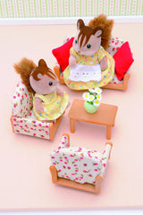 Le canapé, 2 fauteuils et table basse - Sylvanian Families - 4464