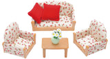 Le canapé, 2 fauteuils et table basse - Sylvanian Families - 4464