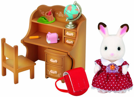 La fille Lapin Chocolat et bureau - Sylvanian Families - 5016