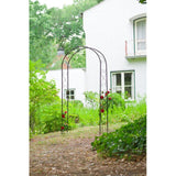 Pergola arche - NATURE - Métal - 112,5 x 39,5 x 231 cm - Noir - Décor volutes