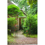 Pergola arche - NATURE - Métal - 112,5 x 39,5 x 231 cm - Noir - Décor volutes