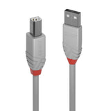 Cable Lindy USB 2.0 type A - B M/M 3m (Gris)