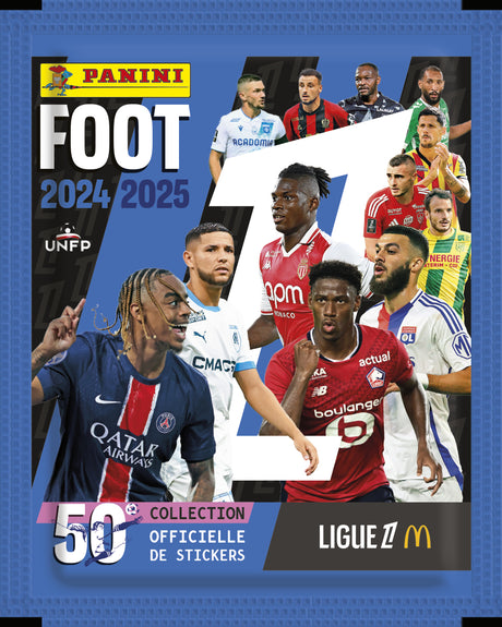 Blister - PANINI - Foot Ligue 1 2024-2025 - McDonald's - 12 pochettes - 2 offertes - 98 stickers