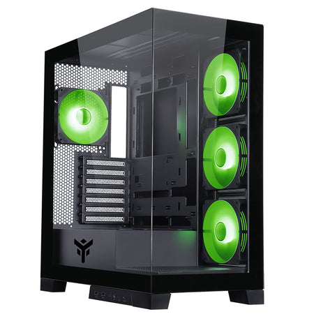 Boitier Moyen Tour ATX iTek Showbui 45 RGB avec panneaux vitrés (Noir)