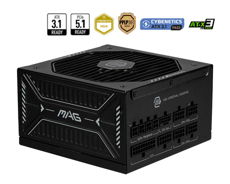 Alimentation ATX MSI Mag A850GLS PCIe5 - 850W (Noir)