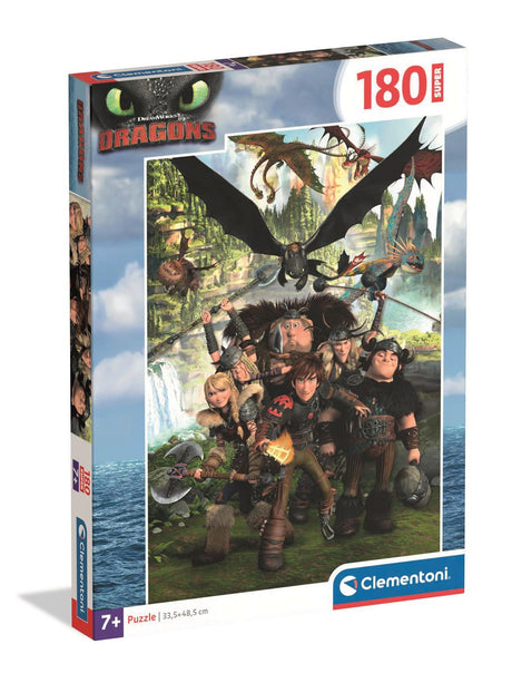 CLEMENTONI - 180 pieces Super - Dragons