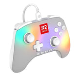 Manette de jeu - Nintendo Switch 2 - Lumectra - Filaire - Blanc - Power A