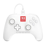 Manette de jeu - Nintendo Switch 2 - Lumectra - Filaire - Blanc - Power A