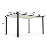 Pergola en aluminium CORDOBA - Ecru - 4 x 3 m