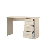 Bureau droit 3 tiroirs ESSENTIEL - Panneaux de particules - Décor Acacia clair - L 121 x P 55 x H 74 cm - PARISOT