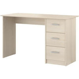 Bureau droit 3 tiroirs ESSENTIEL - Panneaux de particules - Décor Acacia clair - L 121 x P 55 x H 74 cm - PARISOT