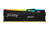 Barrette mémoire 32Go DIMM DDR5 Kingston Fury Beast RGB  5200MHz (Noir)