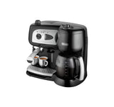 Machine Expresso combiné pompe - DELONGHI - BCO261B.1 - 15 bars - Dosettes et Café moulu - Noir et blanc