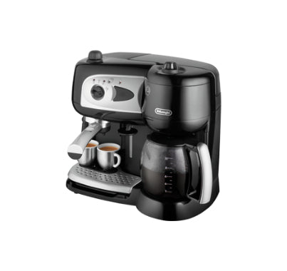 Machine Expresso combiné pompe - DELONGHI - BCO261B.1 - 15 bars - Dosettes et Café moulu - Noir et blanc