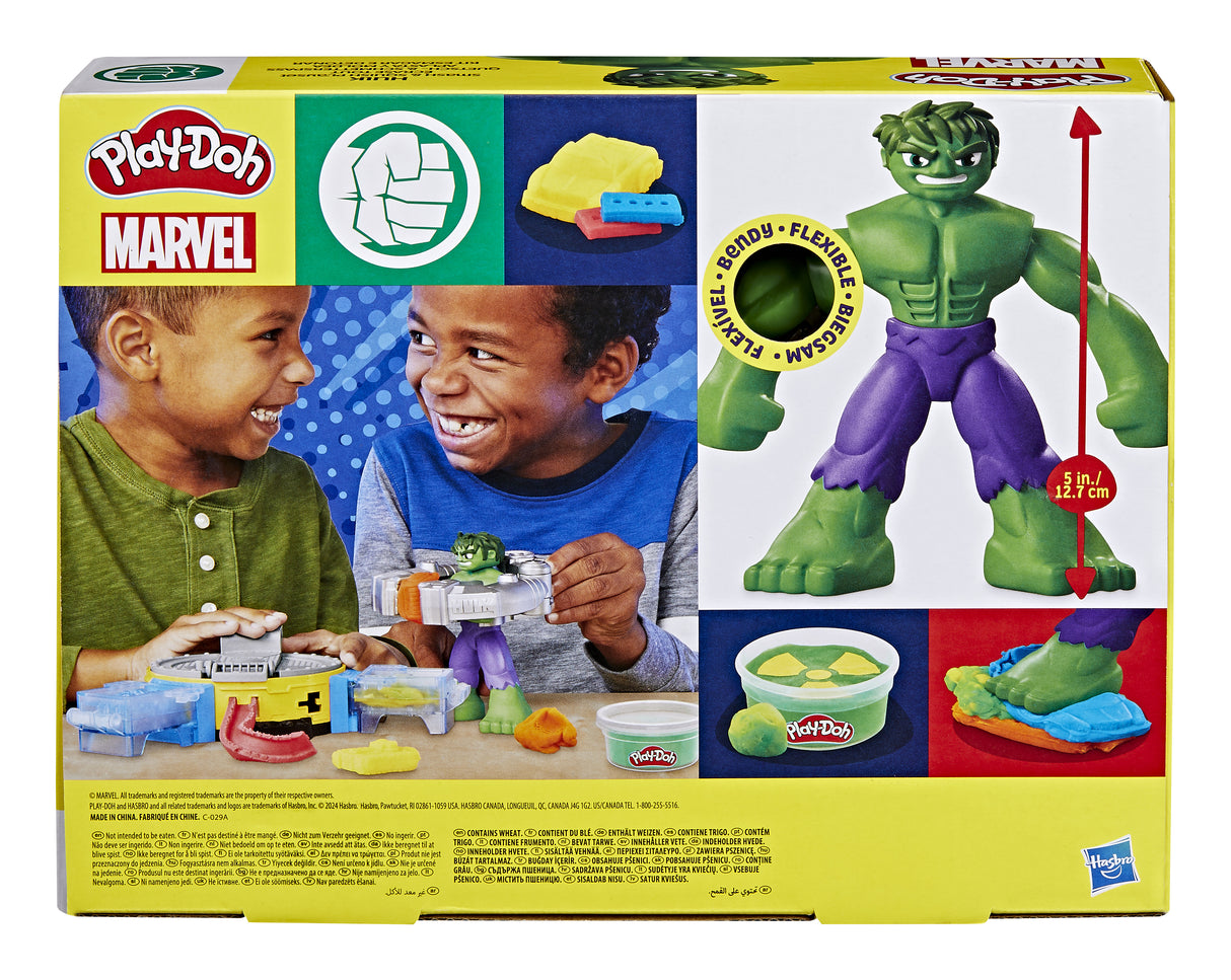 Play-Doh Hulk Écrase tout, coffret pâte a modeler avec figurine Hulk, a partir de 4 ans, Marvel