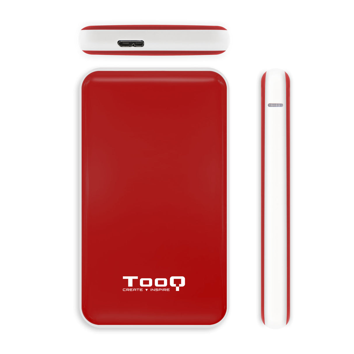 Boitier externe USB 3.1 TooQ TQE-2528 - S-ATA 2,5" (Rouge)