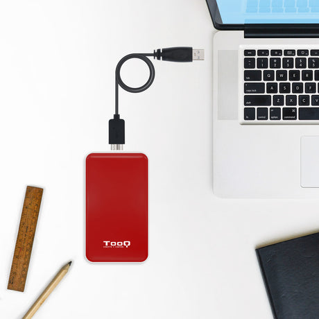 Boitier externe USB 3.1 TooQ TQE-2528 - S-ATA 2,5" (Rouge)