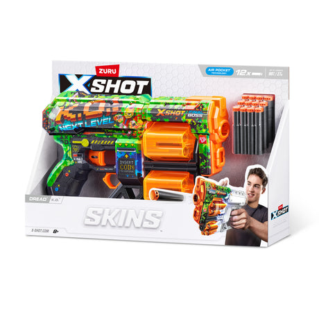 Lanceur de fléchettes - ZURU - X-SHOT Dread - Canons rotatifs doubles - 7 designs - Portée 27 m