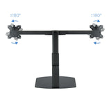 Support double-écran é poser Tooq DB1727TN 17"-27" (6kg max) (Noir)